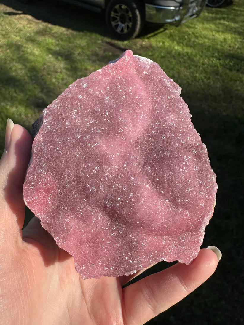 Cobaltoan Calcite, Aghbar Mine, Bou Azzer, Morocco