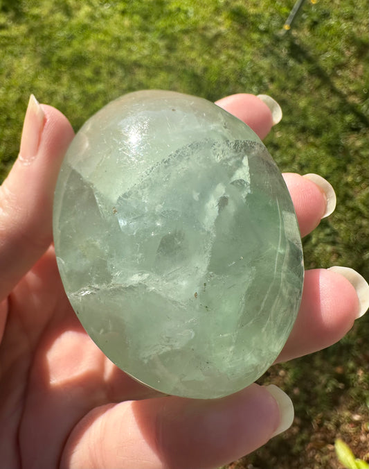 Fluorite Palm Stone #8