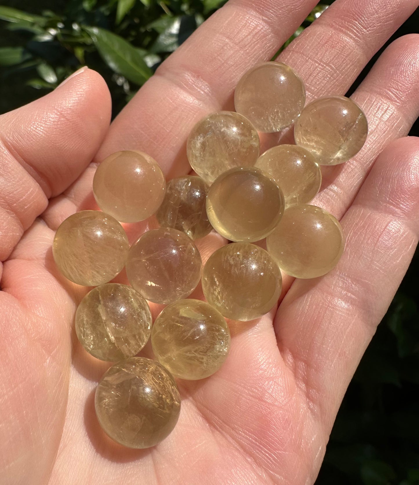 Natural Mini Citrine Spheres