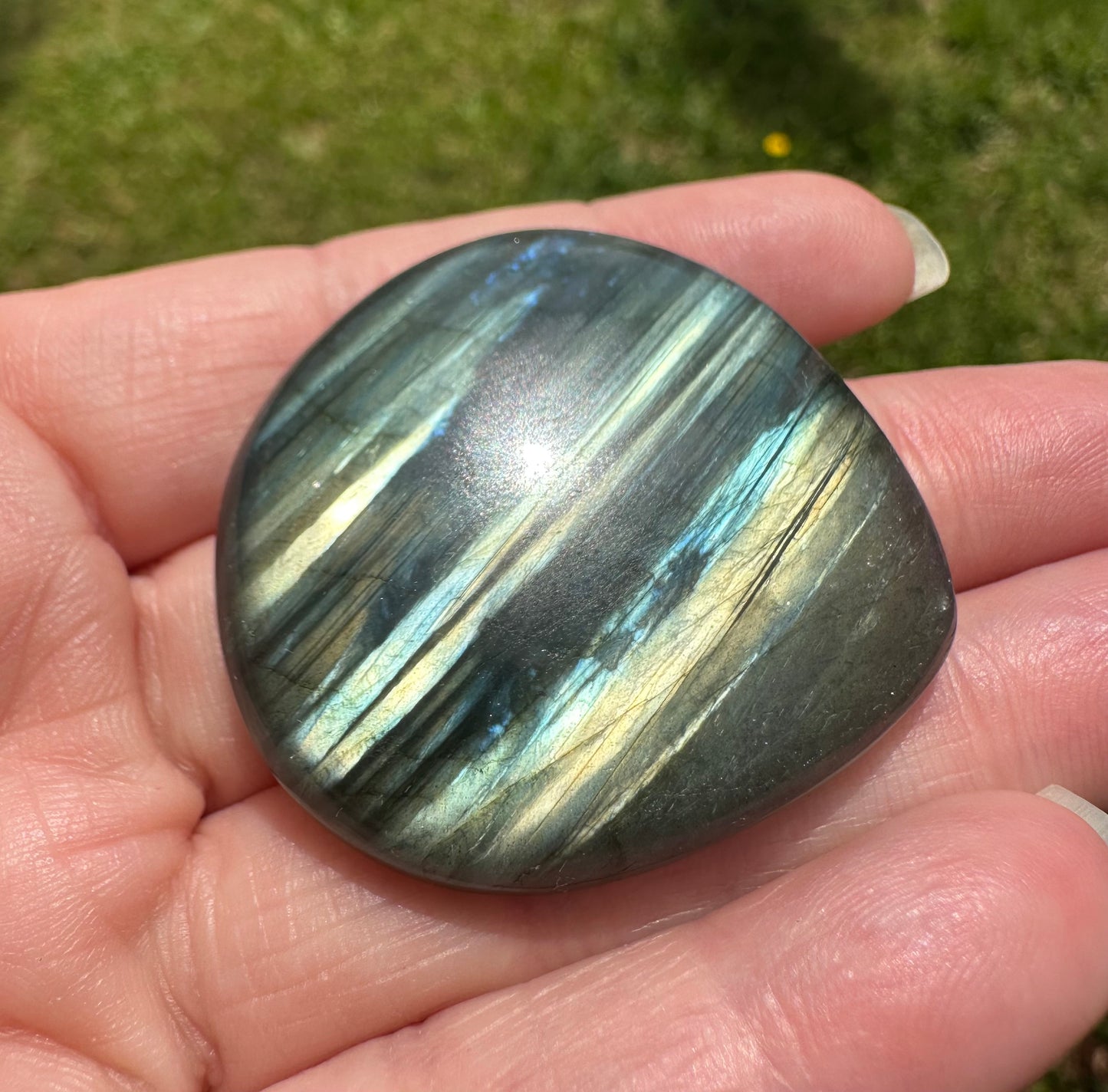 Chunky Pearshape Labradorite Cabochon 21a