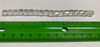 Aurora Borealis Glass Cube Bead Strand