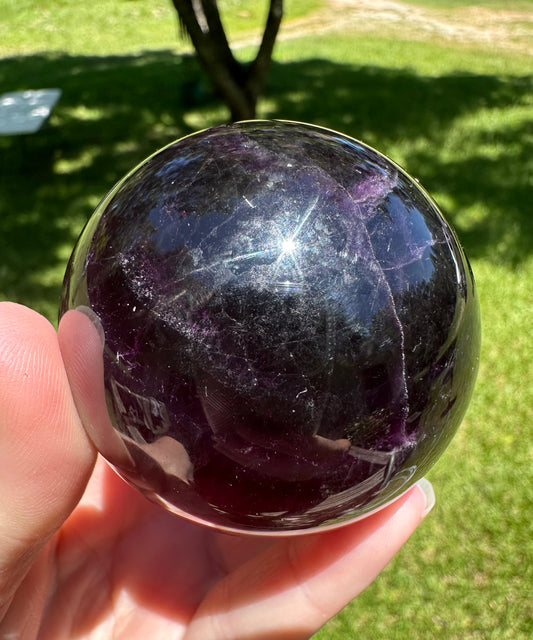 Deep Purple Fluorite Sphere #4