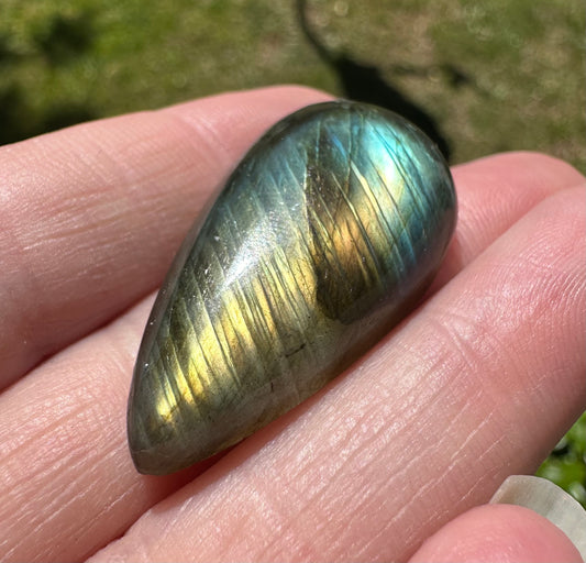 Pearshape Labradorite Cabochon 65a