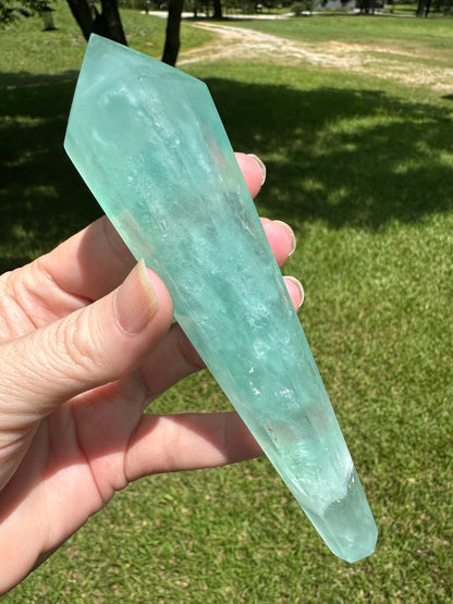 Neon Green Fluorite Scepter #5