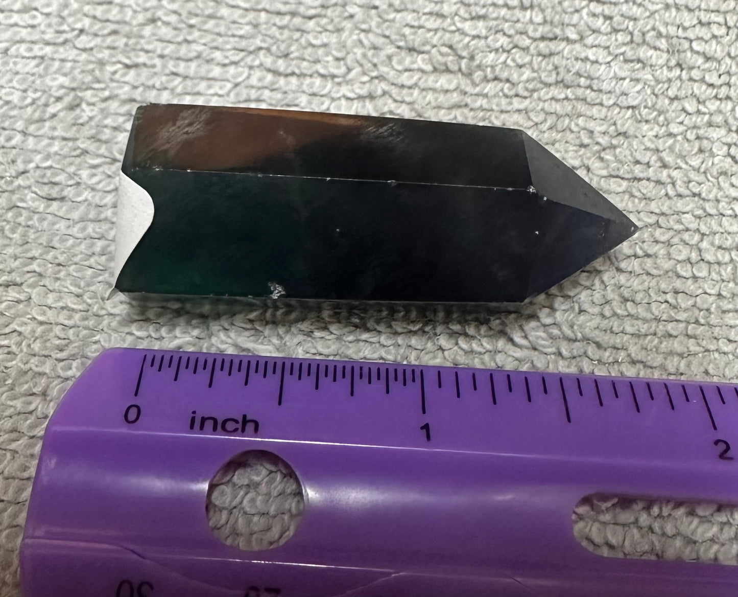 Dark Rainbow Fluorite Obelisk Tower #6