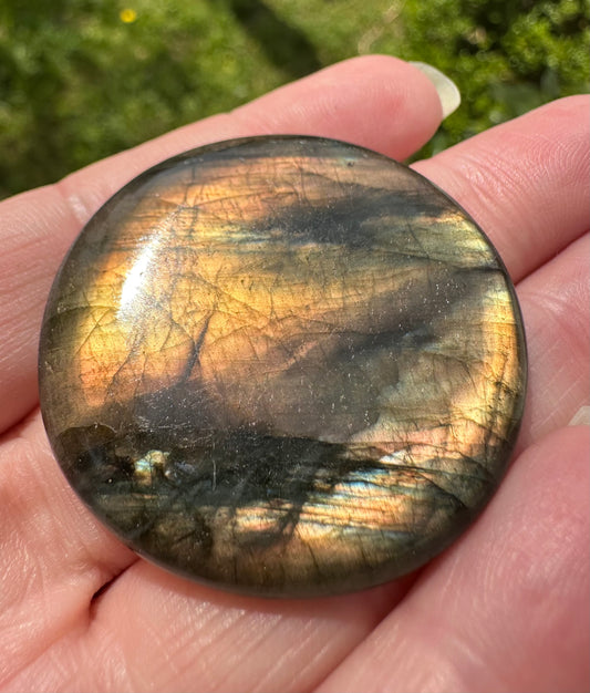 Round Labradorite Cabochon 9a