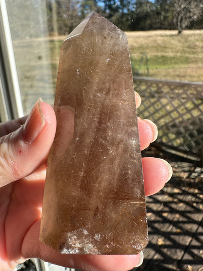 Gold Rutilated Quartz Point #3