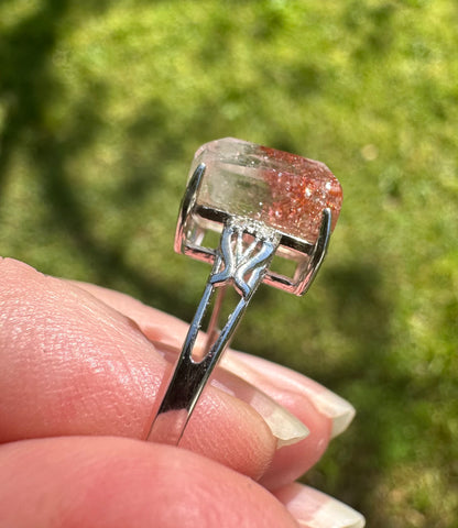 Sterling 925 Super 7 Strawberry Quartz Ring #47