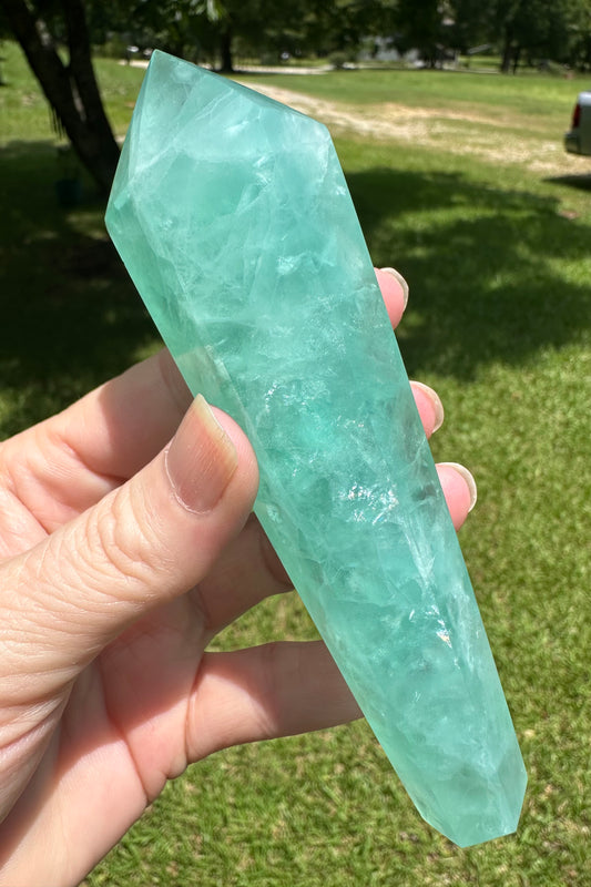 Neon Green Fluorite Scepter #3