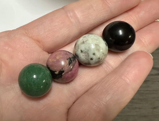 Set of Four Gemstone Spheres