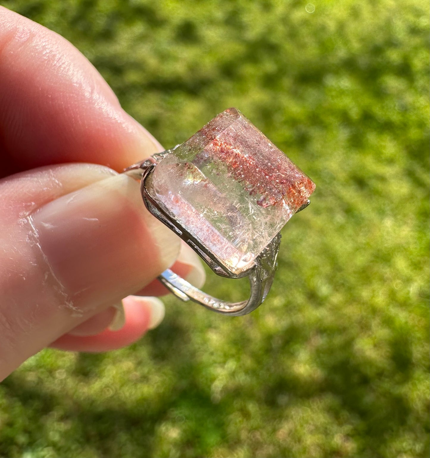 Sterling 925 Super 7 Strawberry Quartz Ring #47