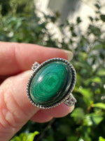 Natural Malachite Rings