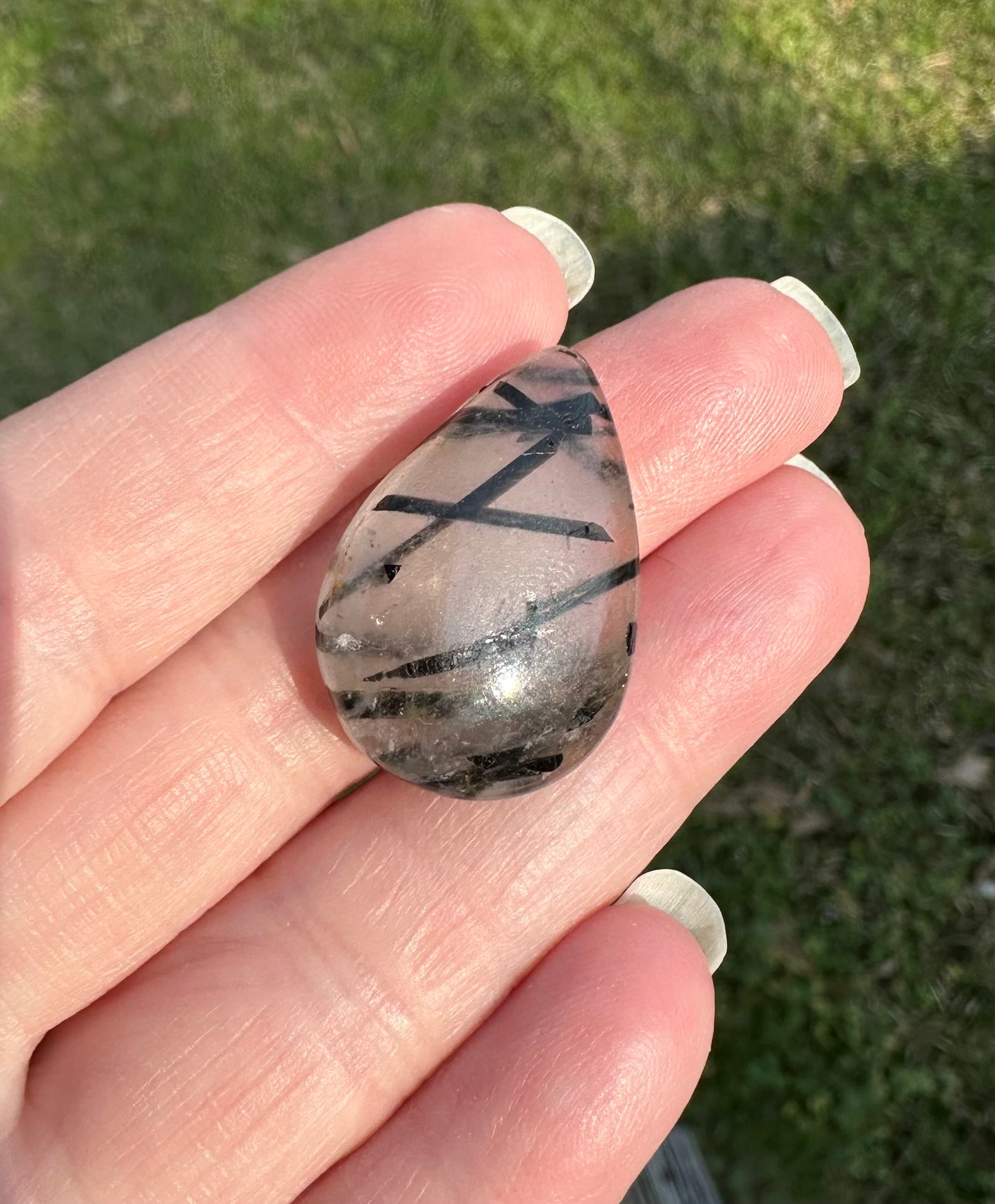 Black Rutile Cabochon #2