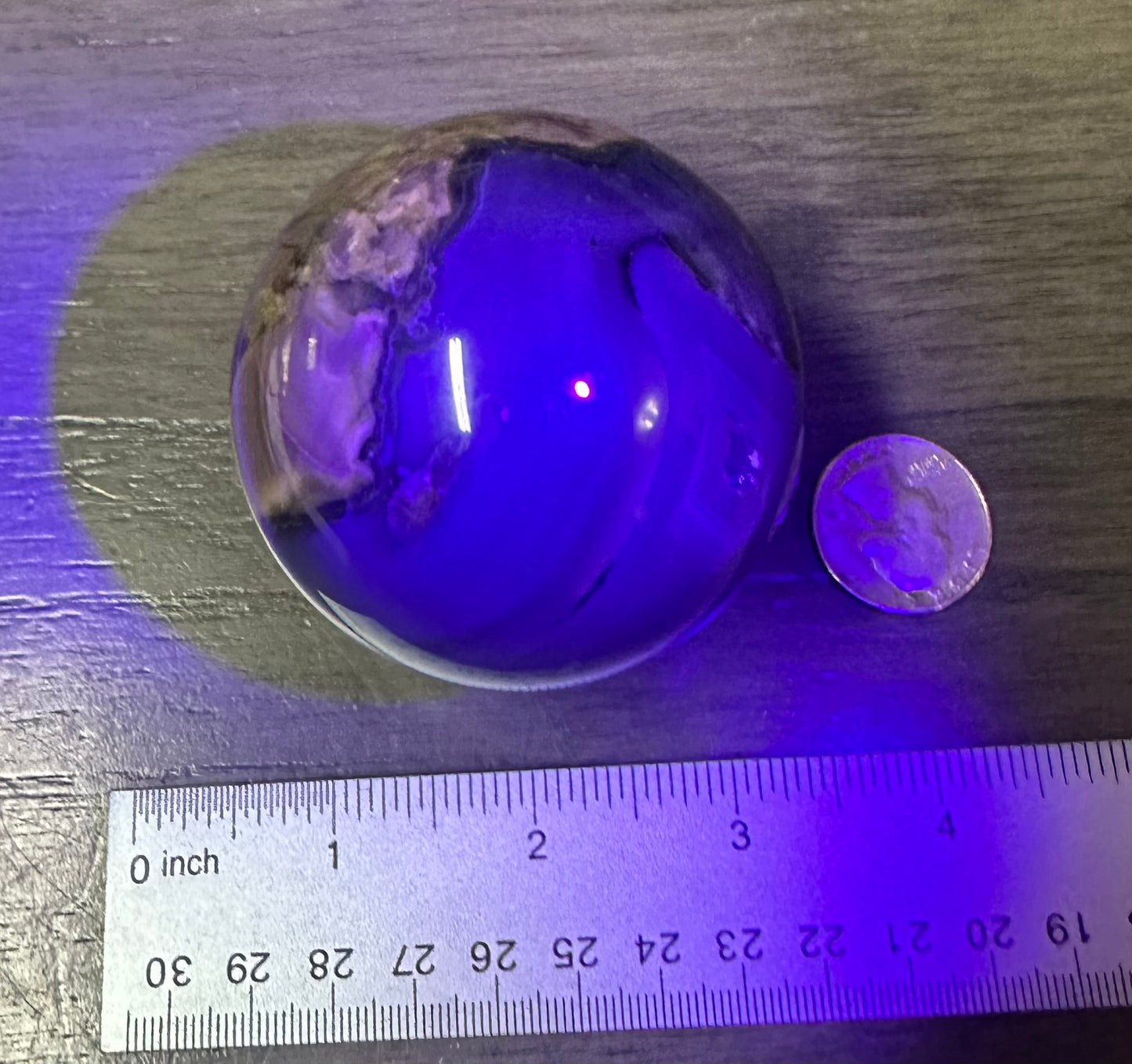 Volcano Agate Sphere UV Reactive #10