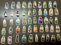 Curiosity Bottle Stickers Set of 50