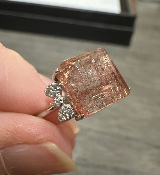 Sterling 925 Super 7 Strawberry Quartz Ring #23