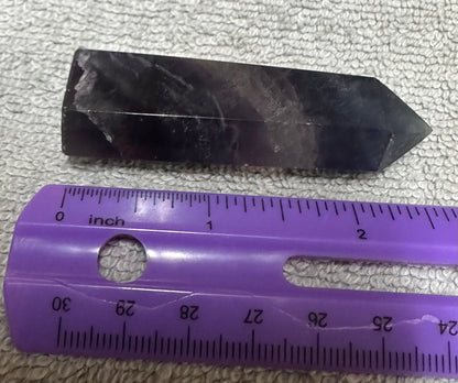 Dark Rainbow Fluorite Obelisk Tower #2