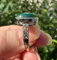 Natural Malachite Rings