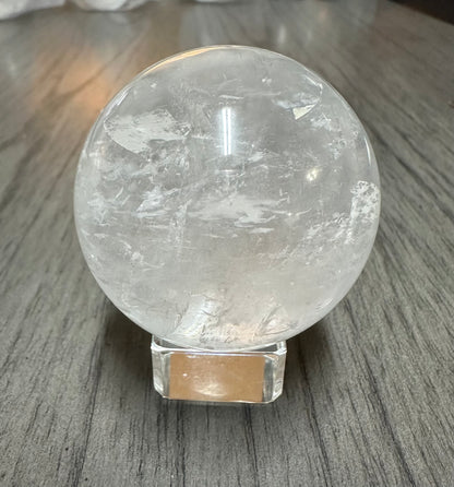 White Calcite Rainbow Sphere #1