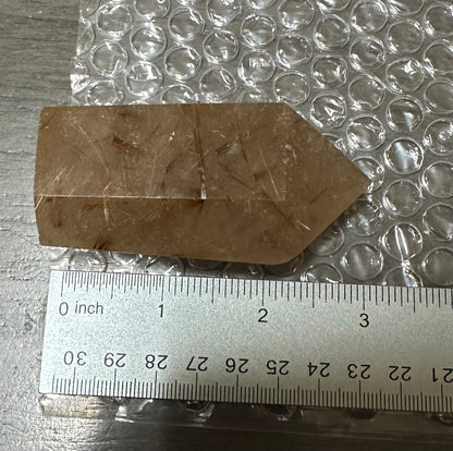 Gold Rutilated Quartz Point #1