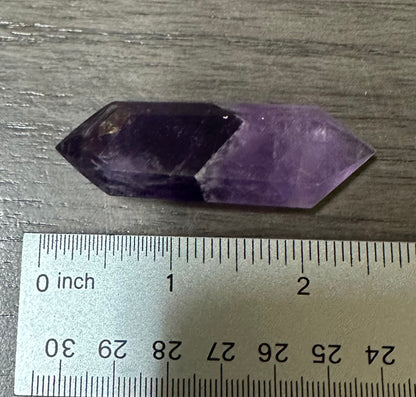 Double Terminated Phantom Amethyst Scepter Wand #22