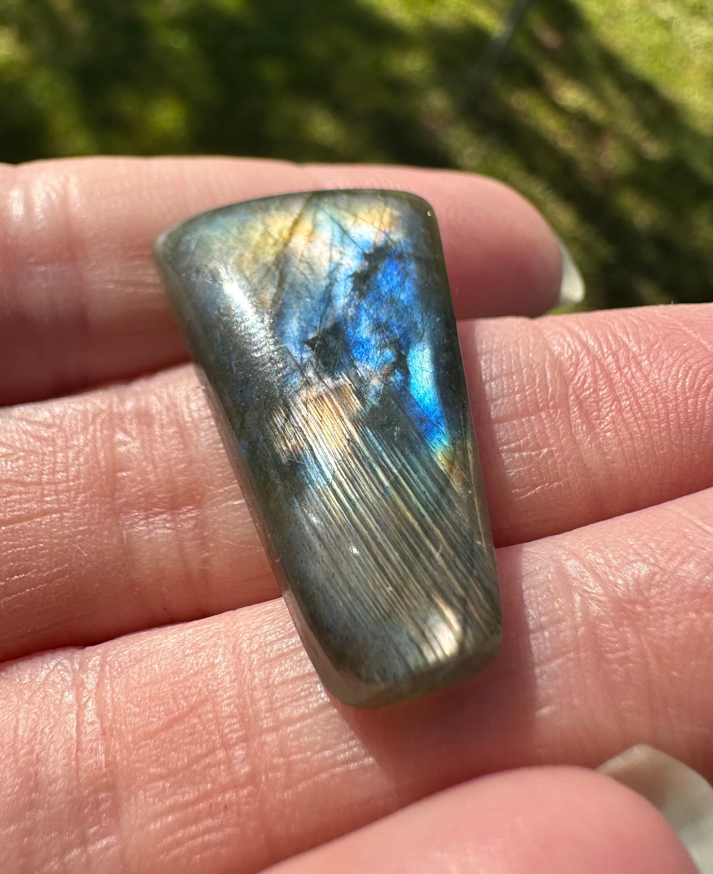 Triangle Freeform Labradorite Cabochon 47a