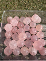 Six Star Line Rose Quartz Spheres