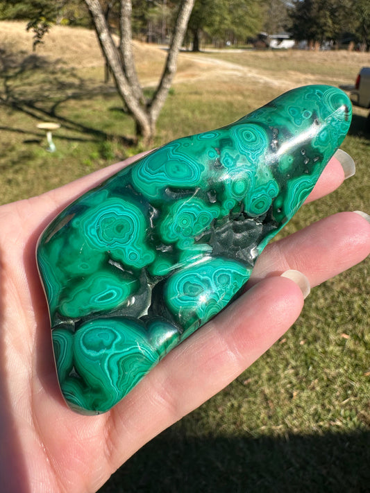 Polished Malachite Freeform #6 Zaire, Africa