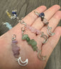 Pack of 12 Gemstone & Moon Pendants with Lobster Claw Clasp