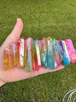 Aura Colorful Clear Quartz Large