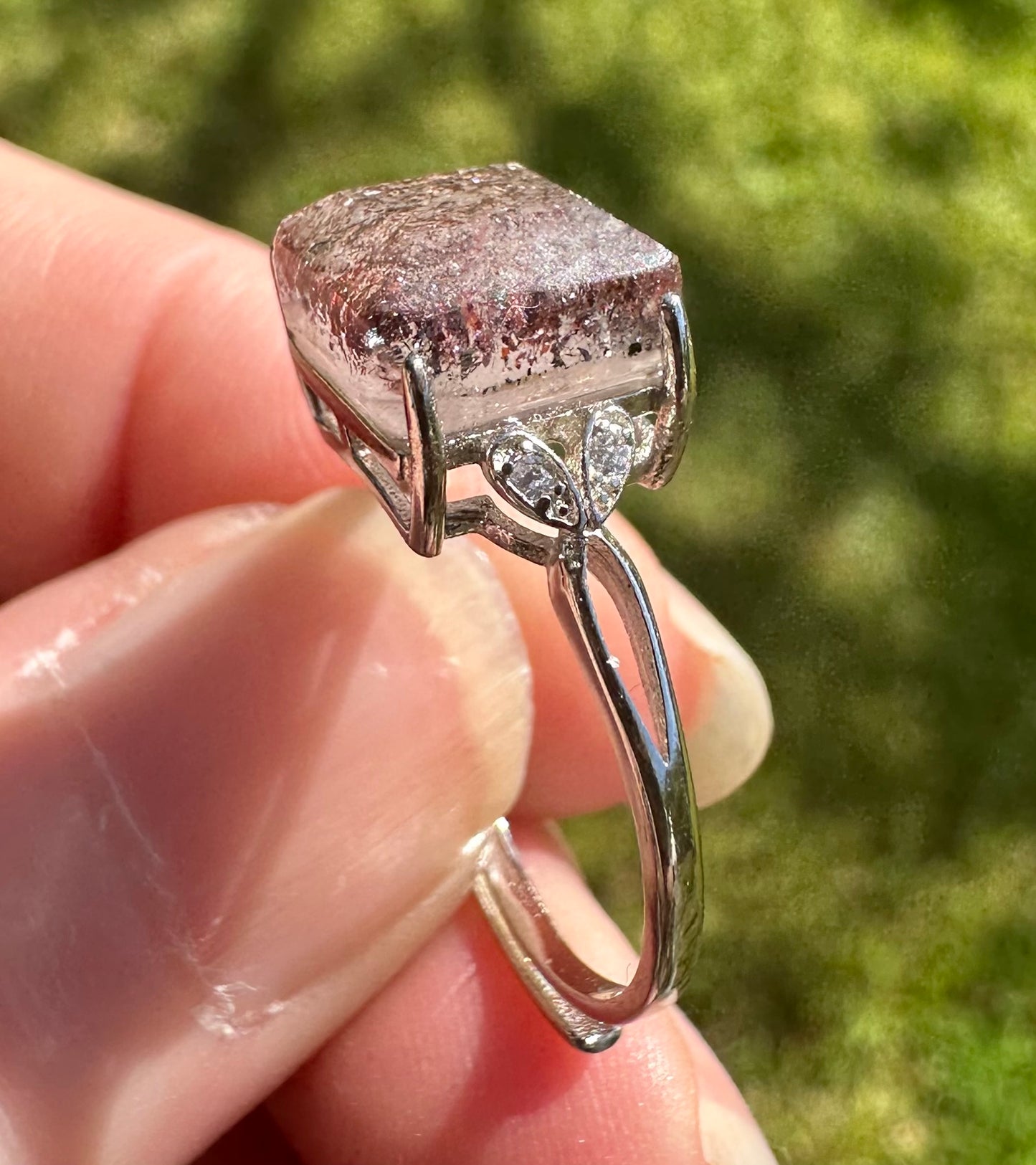 Sterling 925 Super 7 Strawberry Quartz Ring #55