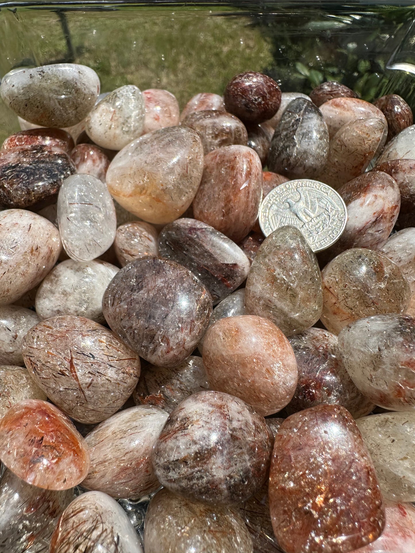 Rutilated Quartz Tumbles