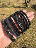 Black Leather Bracelets