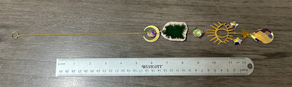 Green Agate Slice Sun Catcher