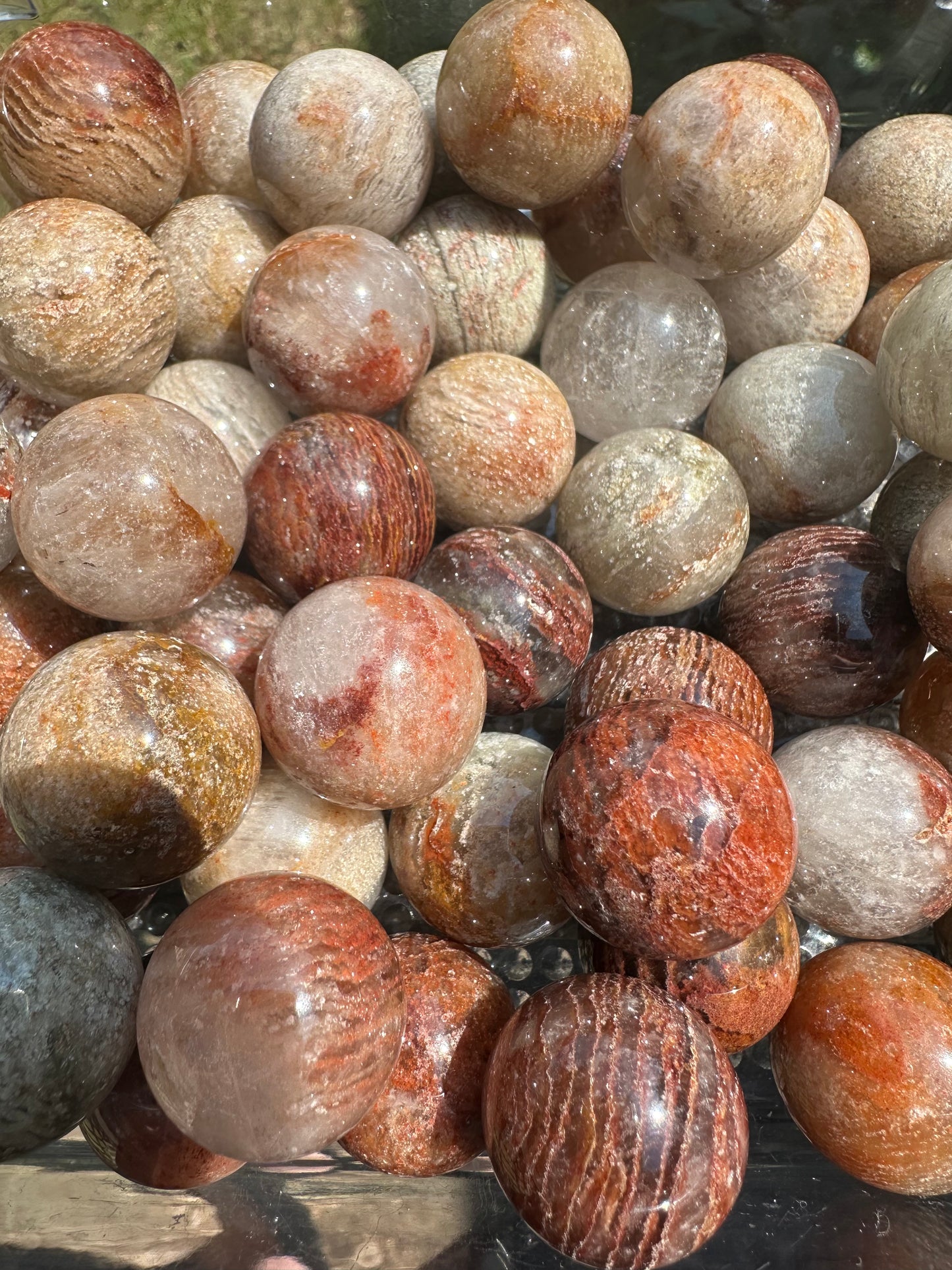 Thousand Layer Garden Quartz Spheres