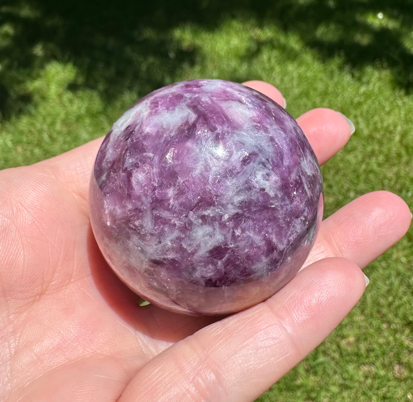 Spark Lepidolite Sphere #5