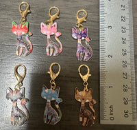 Whimsical Cat Charms Set of 6