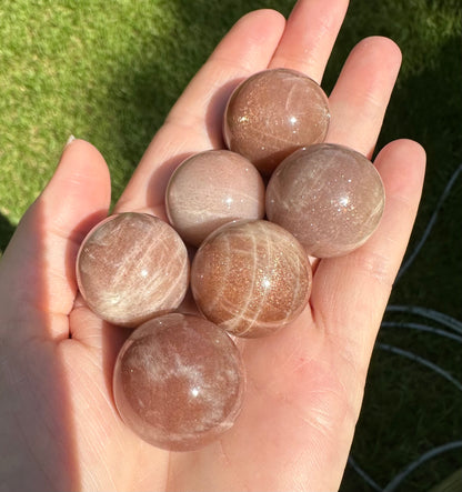 Sparkling Sunstone Spheres