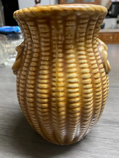 Frog Vase Basket Weave Ceramic Vase