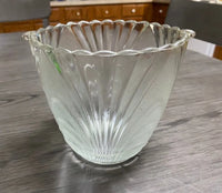 Vintage Clear Glass Ice Bucket No Handle