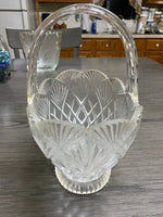 Clear Leaded Glass Basket circa 1950s