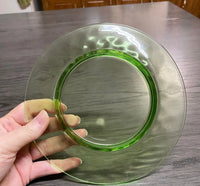 Vintage Green Depression Glass Plate