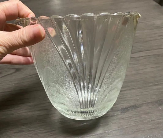 Vintage Clear Glass Ice Bucket No Handle