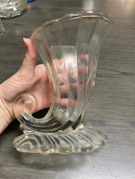 Heisey Glass Co. Crystal Cornucopia Vase