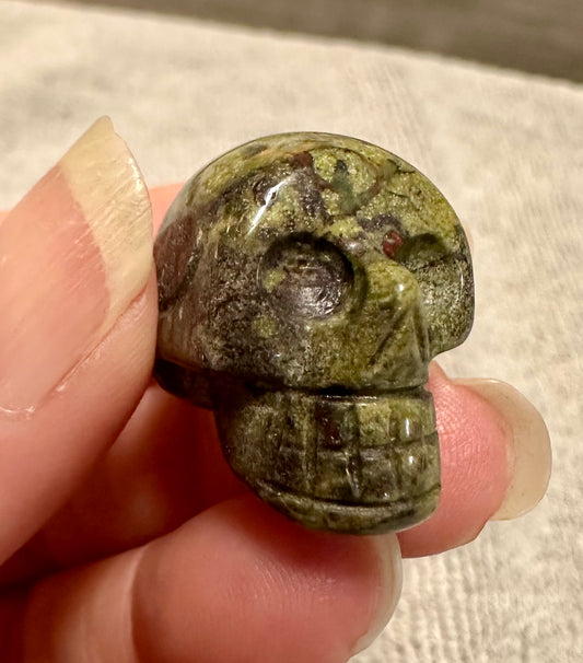 Dragons Blood Jasper Skull