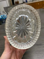 Clear Leaded Glass Basket circa 1950s