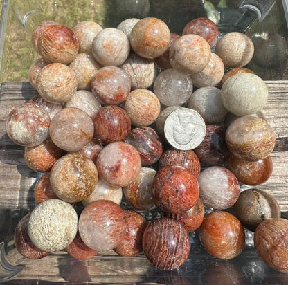 Thousand Layer Garden Quartz Spheres