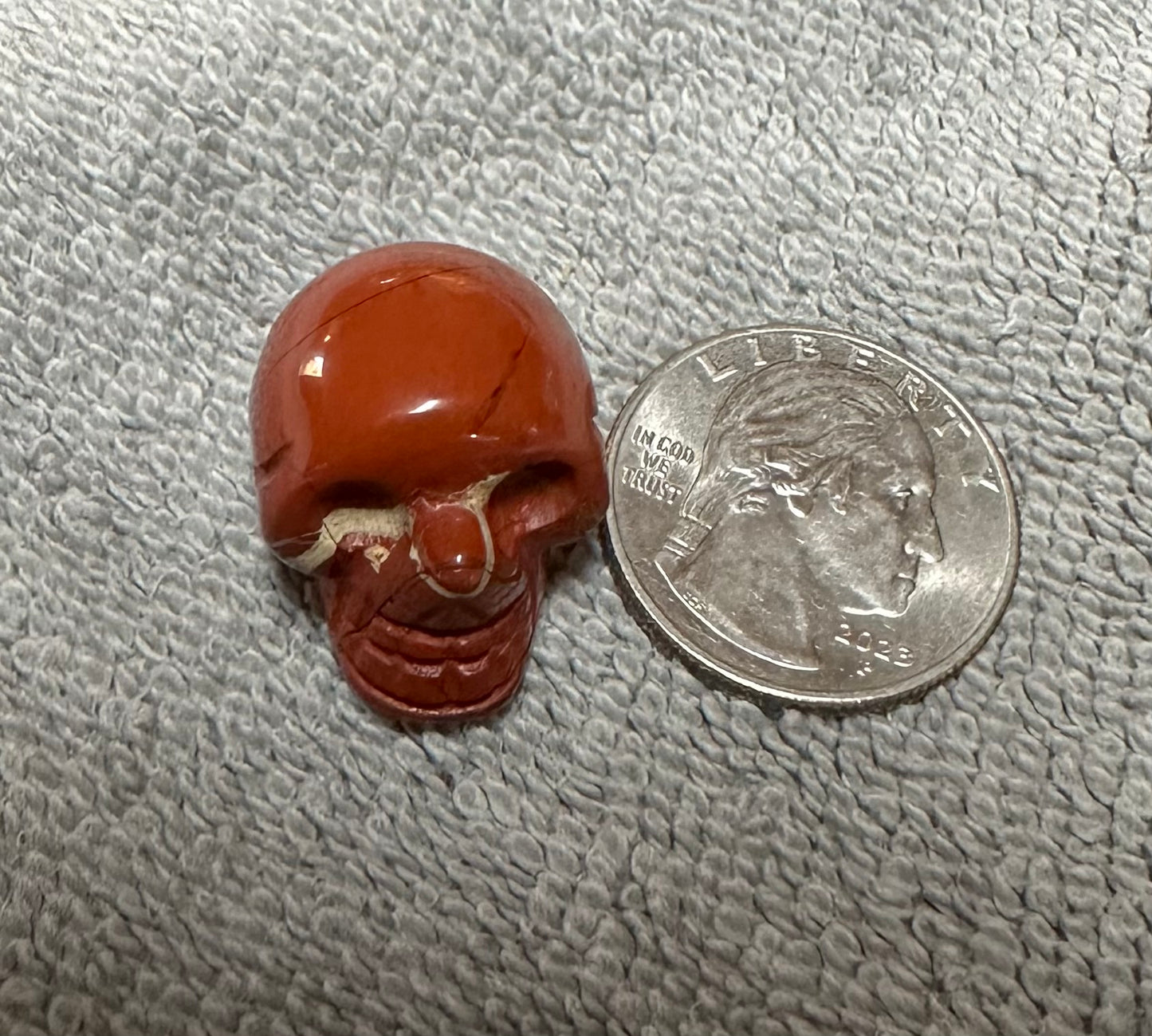 Red Jasper Skull