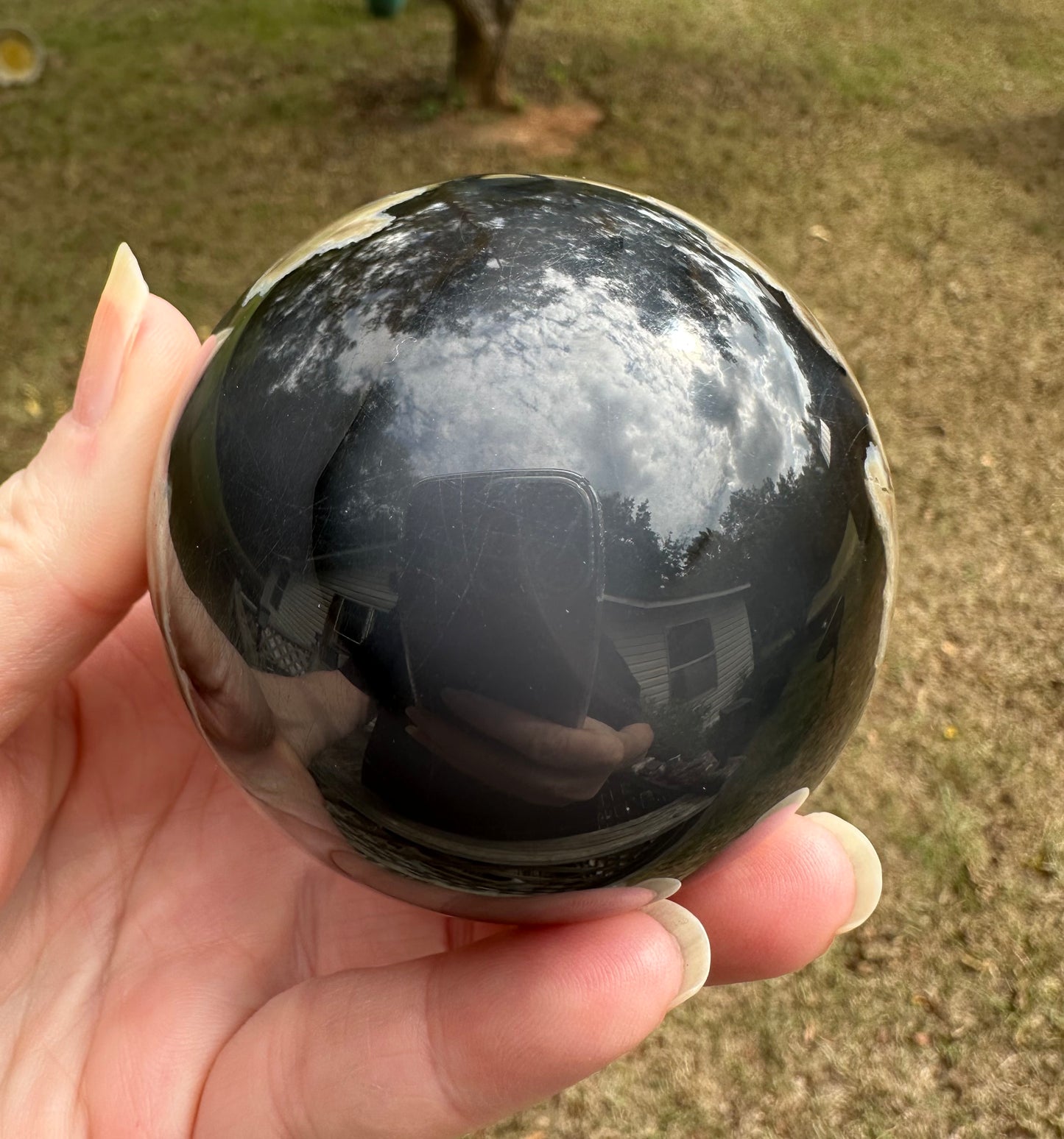 Volcano Agate Sphere UV Reactive #8