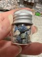 Lazulite Specimen Pieces in Small Jar #2 Graves Mountain